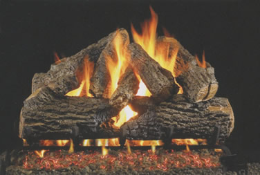gas log set - charred oak